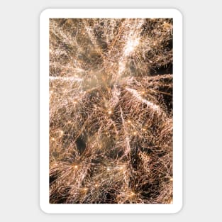 Sparkly gold fireworks Abstract Sticker